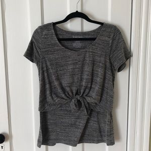 Motherhood Maternity Gray Nursing Tee